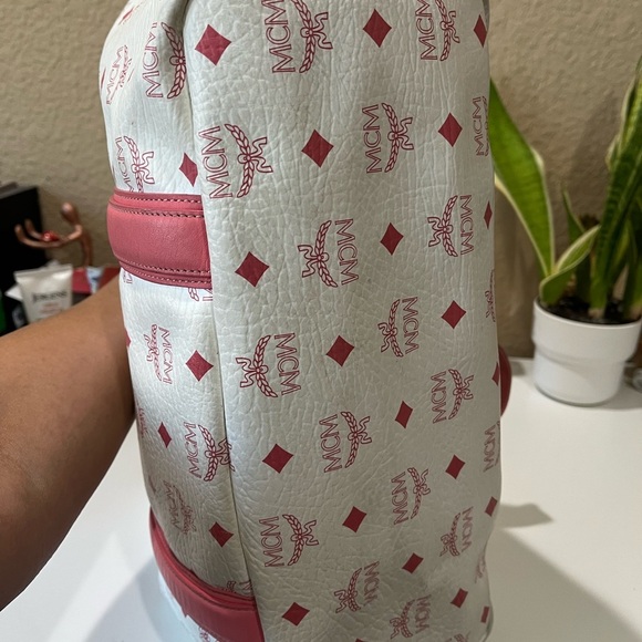 MCM WHITE VISETOS SHOPPING TOTE - Picture 6 of 16